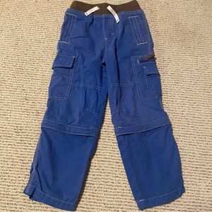 Mini Boden size 6 Techno zip off pants to shorts